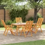 vidaXL 5-teiliges Garten Esszimmer Set Massivholz Akazie