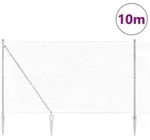 vidaXL Kettenzaun mit 7 Spike-Posten 1,5x10 m aus verzinktem Stahl