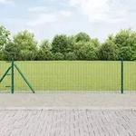 vidaXL Euro Zaun mit 13 Flanschpfosten 0,4x50 m Verzinkter Stahl