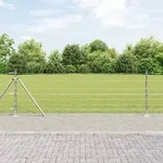 vidaXL Feldzaun 0,8x25 m Verzinkter Stahl