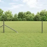 vidaXL Hexagonzaun Grau 0,4x50 m Stahl