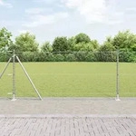 vidaXL Zaunset 2er Set Verzinkter Stahl 25 x 1 m Maschen Langlebig
