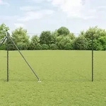 vidaXL Sechseckzaun Grau 1,5x100 m Stahl