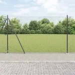 vidaXL Zaunpfosten-Set Set aus 2 Grau Galvanisierter Stahl 10 x 1,5 m