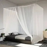 vidaXL Moskitonetz zum Aufh&auml;ngen 156 Mesh Wei&szlig; 220x150x180 cm