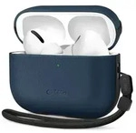 Tech-Protect NaturalFit Lederh&uuml;lle f&uuml;r AirPods Pro 3 mit Trageband Marineblau