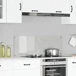 vidaXL K&uuml;chenr&uuml;ckwand Transparent 110x40x0,6 cm Hartglas