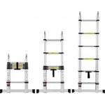 VEVOR Teleskopleiter, 1,85-3,79m A-f&ouml;rmige Aluminium-Ausziehleiter, leichte,