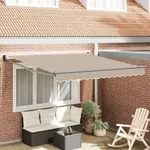 vidaXL Manuelle Einziehbare Markise Beige 300x250 cm
