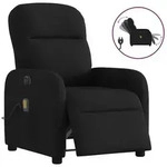vidaXL Massagesessel Elektrisch Schwarz Stoff