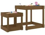 vidaXL Sand-Spieltische 2 Stk. Honigbraun Massivholz Kiefer