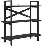 vidaXL B&uuml;cherregal Schwarz Eichen-Optik 100 x 33,5 x 102 cm