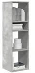 vidaXL B&uuml;cherregal Betongrau 34x31x112 cm Holzwerkstoff