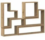 vidaXL Wandregal Wandmontiert Artisan-Eiche 96 x 12 x 64 cm
