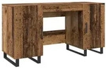 vidaXL Schreibtisch mit Regal Altholz 140 x 50 x 75 cm Holzwerkstoff