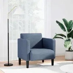 vidaXL Sessel mit Armlehnen Blau 54 cm Cordstoff