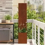 vidaXL Garten Sichtschutz-Leinwand Rostig 32 x 32 x 150 cm