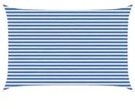 vidaXL Sonnensegel Blau und Wei&szlig; 3 x 4,5 m HDPE
