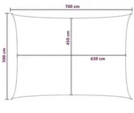 vidaXL Sonnensegel Anthrazit und Wei&szlig; 5 x 7 m HDPE