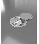 Bodensteckdose/ Bodentank 9902D; 1x Schuko, 1x RJ45 2fach,