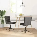 vidaXL Esszimmerst&uuml;hle 2 Stk. Schwarz Kunstleder