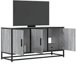 vidaXL TV-Schrank Grau Sonoma 100x35x50 cm Holzwerkstoff und Metall