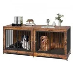 VEVOR Hundek&auml;fig M&ouml;bel f&uuml;r 2 Hunde, 1901 x 670 x 824 mm Doppel-Hundebox f&uuml;r gro_e