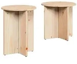 vidaXL Couchtisch 2 pcs Natur