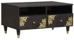 vidaXL Couchtisch Schwarz 80 x 54 x 40 cm Massivholz Mango