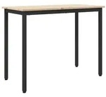 vidaXL Tisch Natur 100 x 50 x 77 cm Ingenieure Holz und Stahl