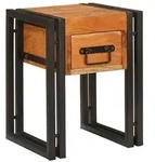 vidaXL Beistelltisch mit Schubladen 30 x 30 x 40 cm Massivholz Akazie