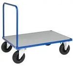 Kongamek Plattformwagen in blau 1000x700x900mm mit offenem Schiebegriff, verzinkter