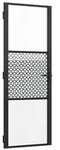 vidaXL Glast&uuml;r Schwarz 76 x 3,5 x 201,5 cm Aluminium
