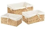 vidaXL Aufbewahrungsk&ouml;rbe 3 pcs Natur Wasserhyazinthe