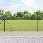 vidaXL Sechseckzaun Grau 1x50 m Stahl