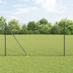 vidaXL Sechseckzaun Grau 1.6x50 m Stahl