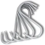 20 St&uuml;ck Premium S-Haken EDELSTAHL 200mm x 10mm Fleischhaken Fleischerhaken