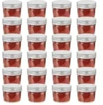 vidaXL Marmeladengl&auml;ser mit Silbernen Deckeln 24 Stk. 110 ml