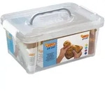 Modelliermasse lufth&auml;rtend 5x wei&szlig; + 2x terracotta + Modellierbesteck Koffer