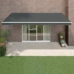 vidaXL Markise Einziehbar Anthrazit 5x3 m Stoff und Aluminium