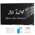 VEVOR Magnetisches Glas-Whiteboard, Trocken Abwischbare Tafel 90 x 60 cm,