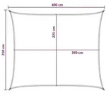 vidaXL Sonnensegel Blau und Wei&szlig; 2,5 x 4 m HDPE