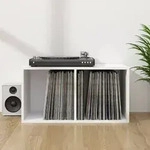 vidaXL Schallplatten-Aufbewahrungsbox Wei&szlig; 71x34x36 cm Holzwerkstoff