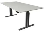 Sitz-/Stehtisch Move 3 elegant elektr. h&ouml;henverstellbar BxT 200x100cm lichtgrau