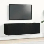 vidaXL TV-Wandschrank Schwarz Eiche 100x30x30 cm Holzwerkstoff