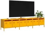 vidaXL TV-Schrank Senfgelb 202x39x43,5 cm Kaltgewalzter Stahl