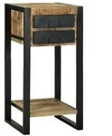 vidaXL Telefontisch 40x40x80 cm Raues Mangoholz