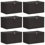vidaXL Aufbewahrungsbox 6 pcs Anthrazit 55 x 35 x 32 cm Vliesstoff