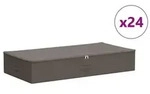 vidaXL Aufbewahrungsbox 24 pcs Grau 90 x 48 x 15 cm Vliesstoff
