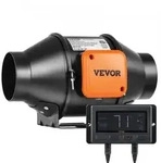 VEVOR Inline Kanalventilator, 21 W 205 CFM mit Temperatur-Feuchtigkeitsregler, leiser